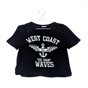 G Mini | Black Crop Top | Soft | Casual | Womens Graphic Tee Shirt | Cropped